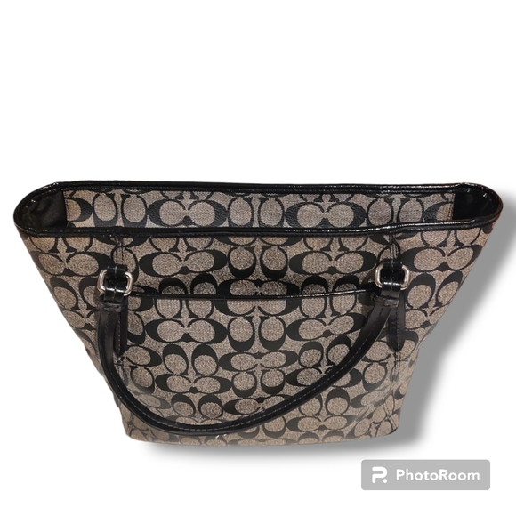 Coach GUC Peyton Signature Zip Top Large Tote Shoulder Bag - Picture 2 of 14